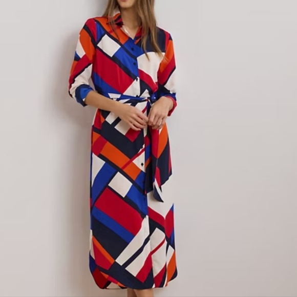 Lauren Ralph Lauren Other - Ralph Lauren Red and Blue Casual Button Down Shirt with Geometric Pattern Size 4